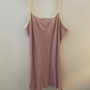 Moda international red stripe dress